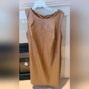 NEW Addison Leather Like Pleather Brown Dress Size 14